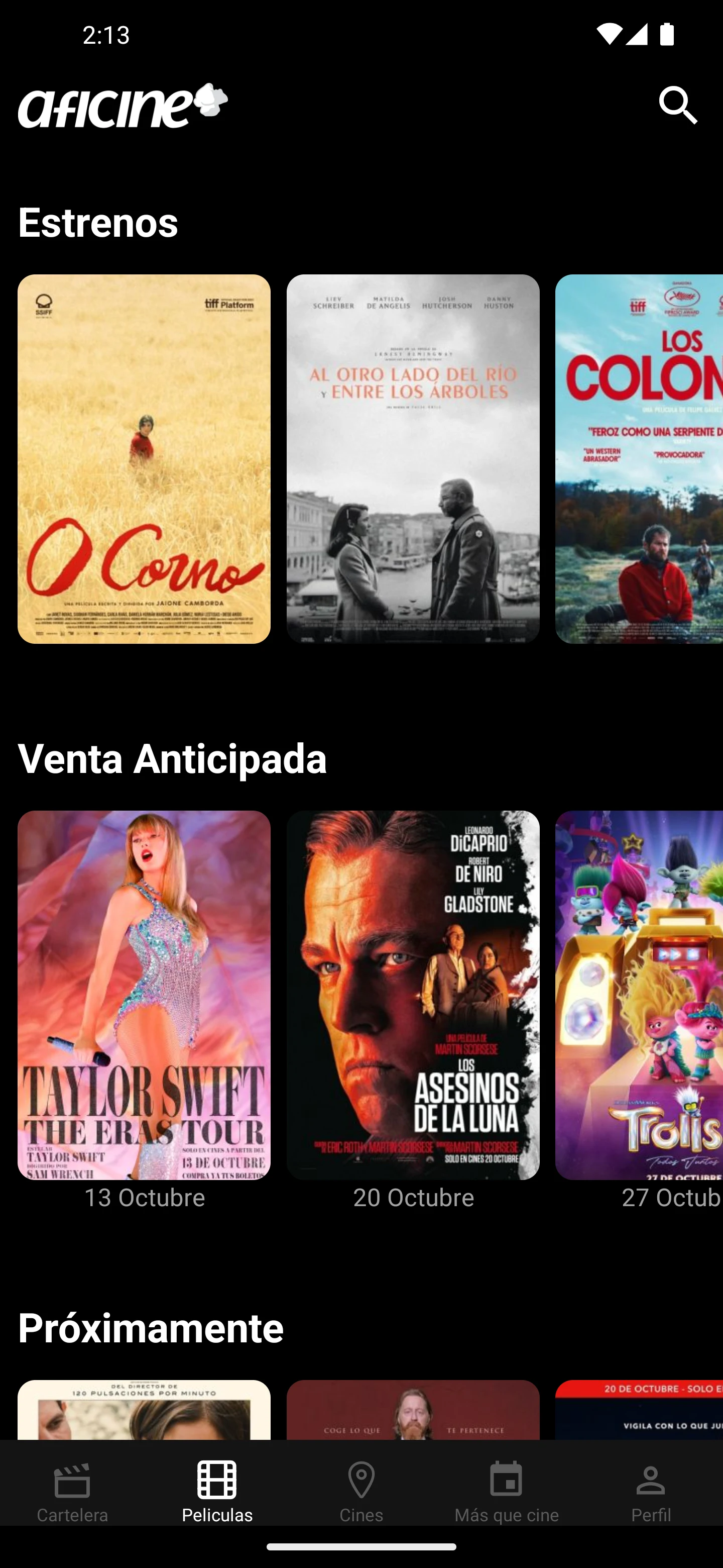 Aficine screenshot