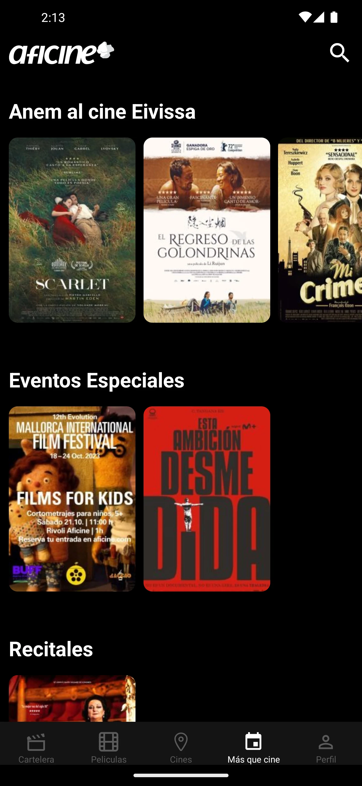Aficine screenshot